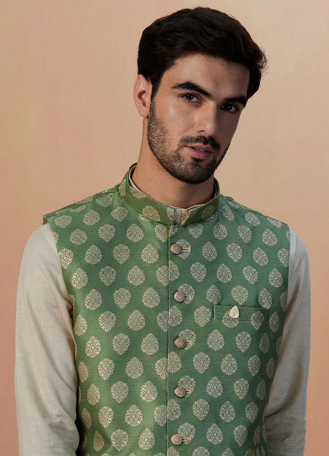 Nehru on sale jacket manyavar